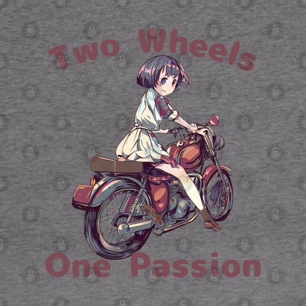 Anime girl biker Biker chick Biking by Japanese Fever